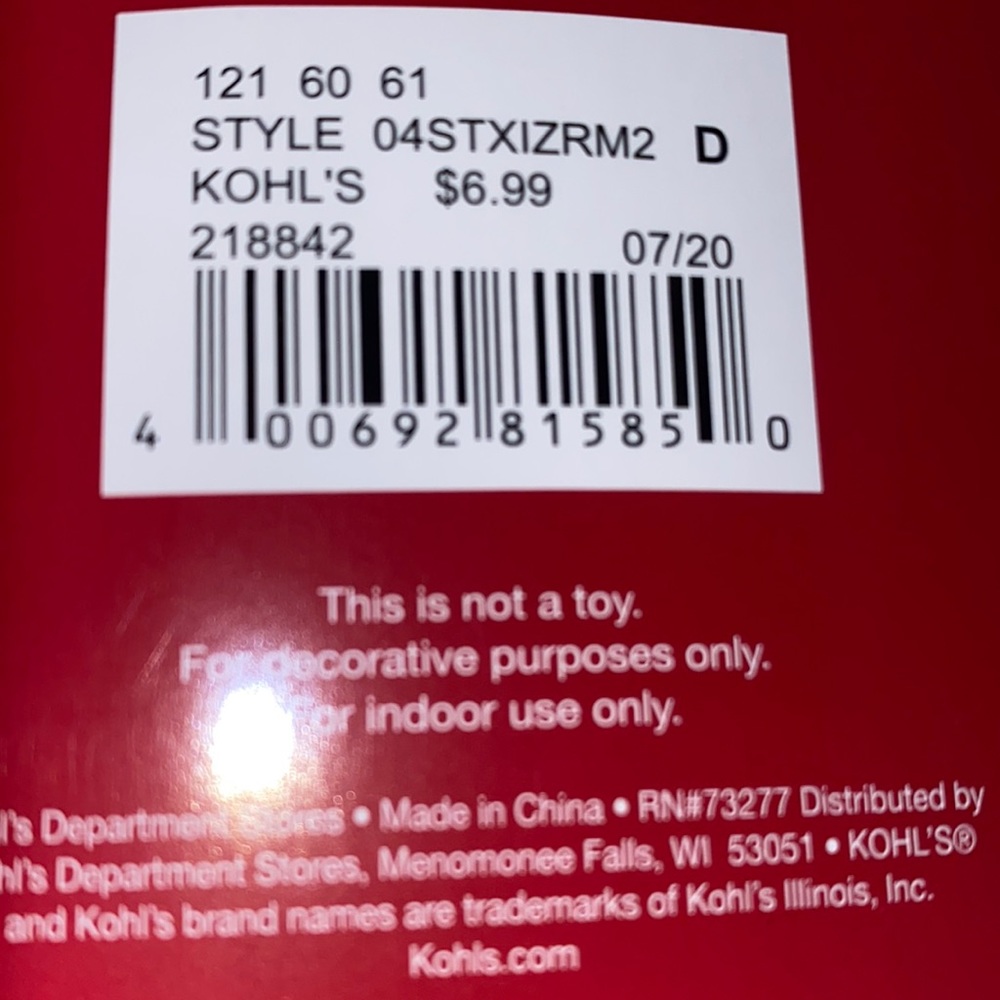 St. Nicholas Square (Kohl’s) cream & deep red knitted “Mini” Stockings C • B • D - Picture 16 of 16